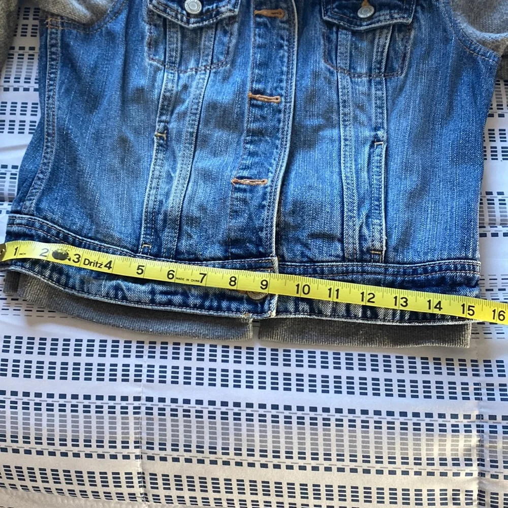 2/$50 🌈 EUC American Eagle Denim/Hoodie Jacket, Size Small - Picture 10 of 12